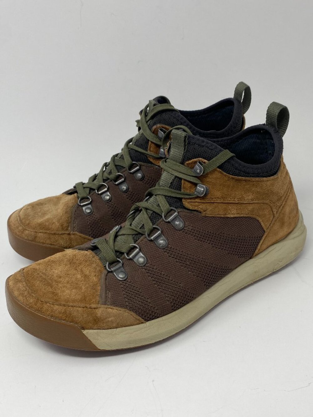 LL Bean Vista Mid Hiker Boots Mens 9 M Brown Suede Mesh Hiking Outdoor 506568
